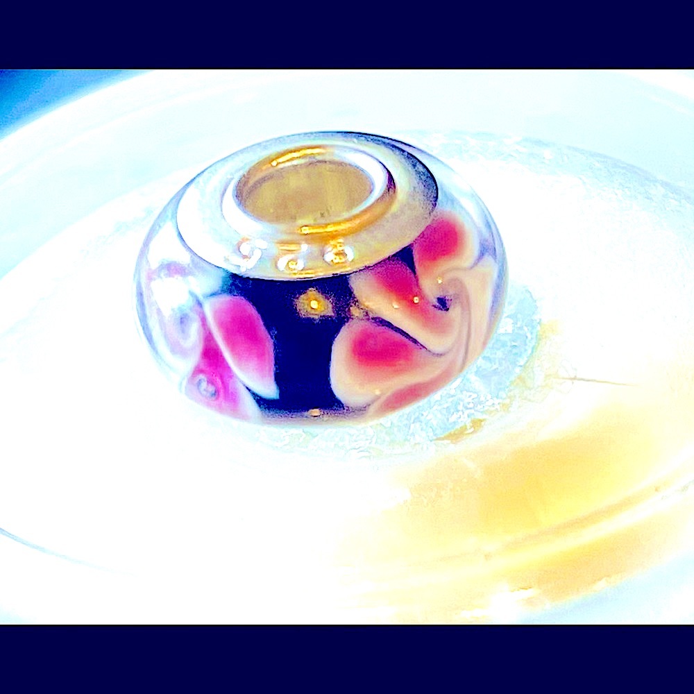 925 STERLING SILVER SOLID CORE MURANO GLASS BEAD